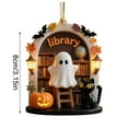 thumbnail image 2 of Seyotauo Halloween Spooky Ornament, Ghost 2D Flat Acrylic Ornament, Halloween Ghost Hanging Ornaments, Ghosts Book Lover, for Friends/Kids/Family, 2 of 6