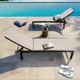 thumbnail image 4 of Crestlive Products Set of 2 Outdoor Lounge Chairs Aluminum Adjustable Chaise, Beige, 4 of 8