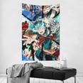 thumbnail image 4 of My Hero Academia Tapestry, Anime Wall Poster Art, Wall Tapestry For Bedroom Living Room Dorm Room, Wall Hanging For Festival Party Events Background Photography Backdrop, 60x40 Inch, 4 of 9