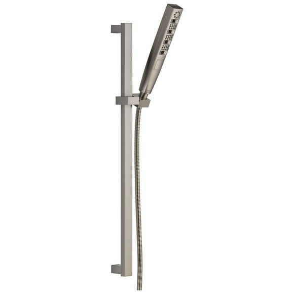 Delta Faucet Tetra H2Okinetic Slide Bar Hand Held Shower with Hose, Brushed Nickel Handheld Shower Head, Slide Bar Hand Shower, Handheld Shower, Detachable Shower Head, Lumicoat Stainless 51140-SS-PR