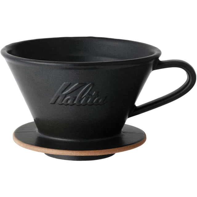 Gotero para café Carita Mino Ware, cerámica, 2 a 4 tazas, color negro