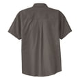 thumbnail image 6 of Mens Short Sleeve Easy Care Cotton/Polyester Shirt Bark X-Small, 6 of 6