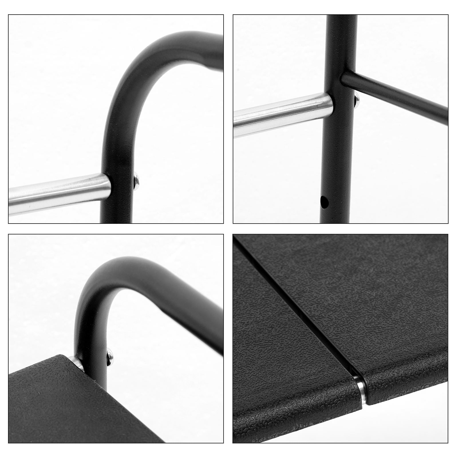 LOLIPPYY 1Set Kitchen Under Sink Cabinet Organizer Black Stainless Steel Telescopic Double Layer Rack