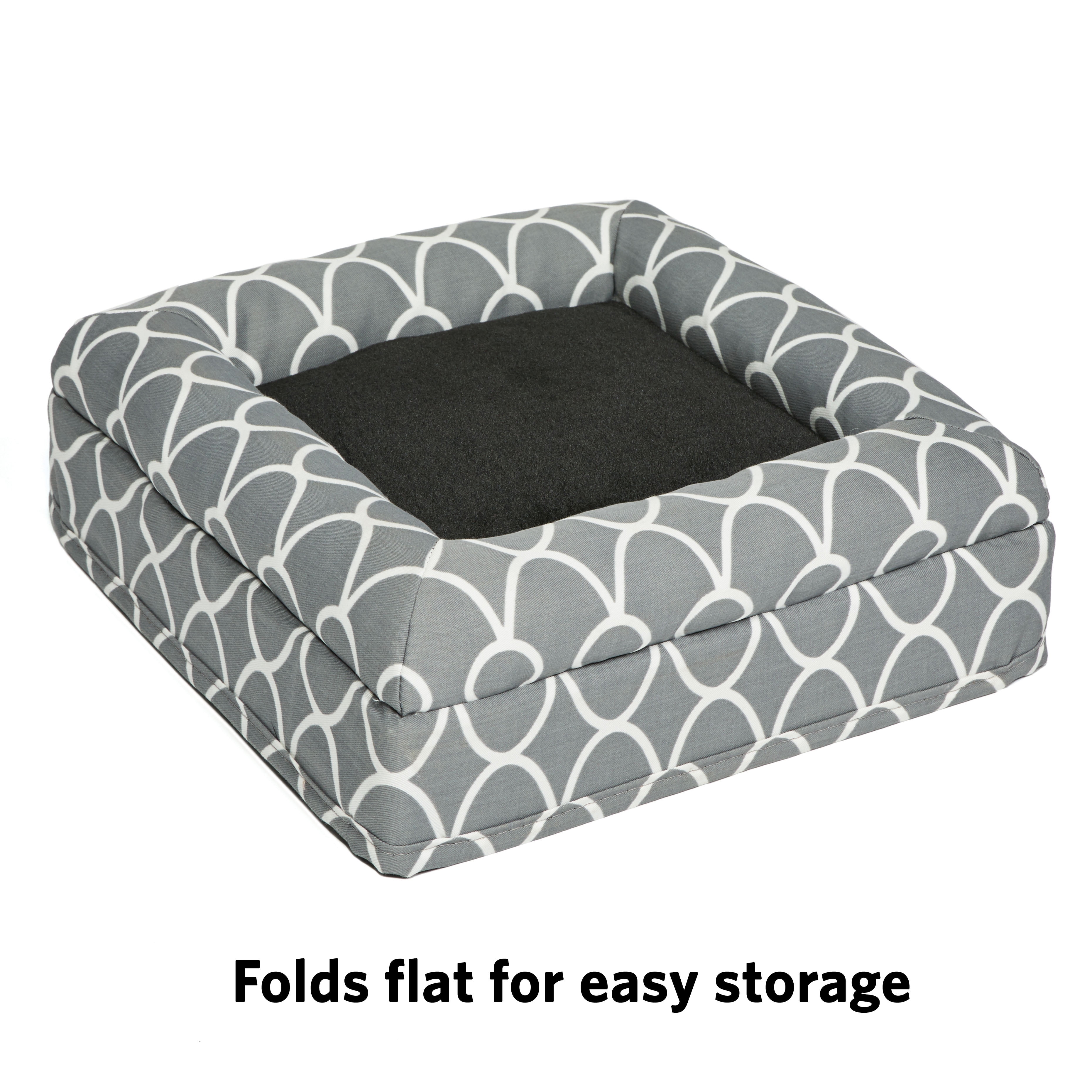 MidWest Homes for Pets Curious Cat Cube, Foldable Cat Cube for Home or Traveling Play, Gray