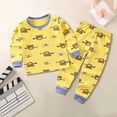 thumbnail image 2 of TOWED22 Infant Toddler Baby Girl Boy Clothes 2pcs Long Sleeve Sweatshirt Tops T Shirt Pocket Joggers Pants Cartoon Graphic Outfits Clothing Set(Yellow,7-8 Y), 2 of 4
