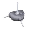 thumbnail image 1 of Base de soporte para sombrilla de playa blanca, portátil y multiusos. Bolsa de agua de tres pies, 1 of 8