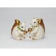 thumbnail image 3 of Ceramic White and Gold Squirrels Eating Acorns Salt and Pepper Shakers, Christmas Decor, Nature Lover Gift, 3 of 4