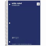 Wide Ruled 1 Subject Flexible Paperboard Cover Spiral Notebook - ub&ub