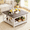 Brown and white, variant on Vineego 31.5 Inch Square Coffee Table with Open Bottom Shelf for Living Room,Gray and White