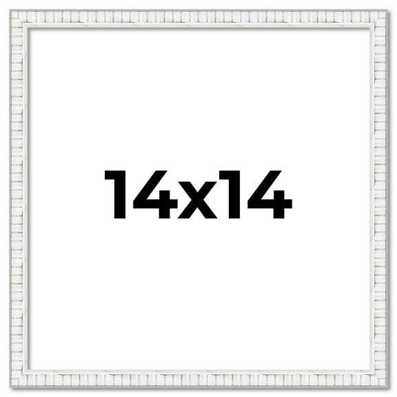 14x14 Frame White Real Wood Picture Frame Width 0.75 inches | Interior Frame Depth 0.5 inches |