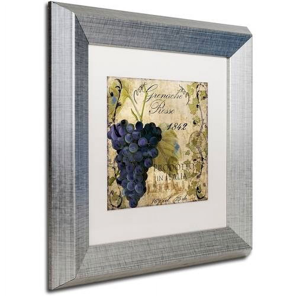 Trademark Fine Art "Vino Italiano III" Canvas Art by Color Bakery White Matte, Silver Frame