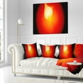 thumbnail image 2 of Designart Glowing Red Misty Sphere - Abstract Throw Pillow - 18x18, 2 of 4