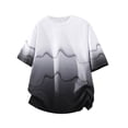 thumbnail image 1 of Manga Corta de Verano Tops Cuello Redondo de los Hombres de la Moda de la Moda de Color Gradiente Pullover de Manga Corta para la Chaqueta de Manga Corta Jean, 1 of 6
