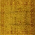 thumbnail image 1 of Ahgly Company Indoor Square Oriental Yellow Industrial Area Rugs, 7' Square, 1 of 4