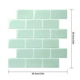 thumbnail image 2 of Bearachild Pegatina de azulejo de pared 3D, papel tapiz de plástico de ladrillo, autoadhesivo, decoración de pared del hogar, calcomanía, fondo Decoración del hogar Verde, 2 of 6