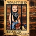 thumbnail image 2 of HTOOQ Cowboy Photo Booth Props Wanted Poster Photo Booth Prop Wild West Party Selfie Photo Booth Cowboy Party Supplies Rodeo Western Party Supplies Wild West Party Supplies, 2 of 7