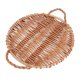 thumbnail image 3 of Creative Round Serving Tray Handcrafted Willow Snack Plate for Home Decor Desserts Fruits Bread Storage Elegant Brown Finish Versatile Woven Design, 3 of 3