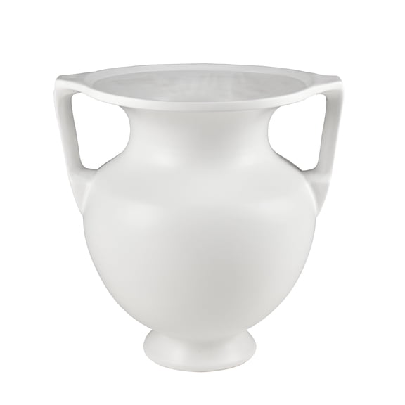 Elk Home Tellis 18-Inch Tall Decorative Vase in Satin White - Set of 1