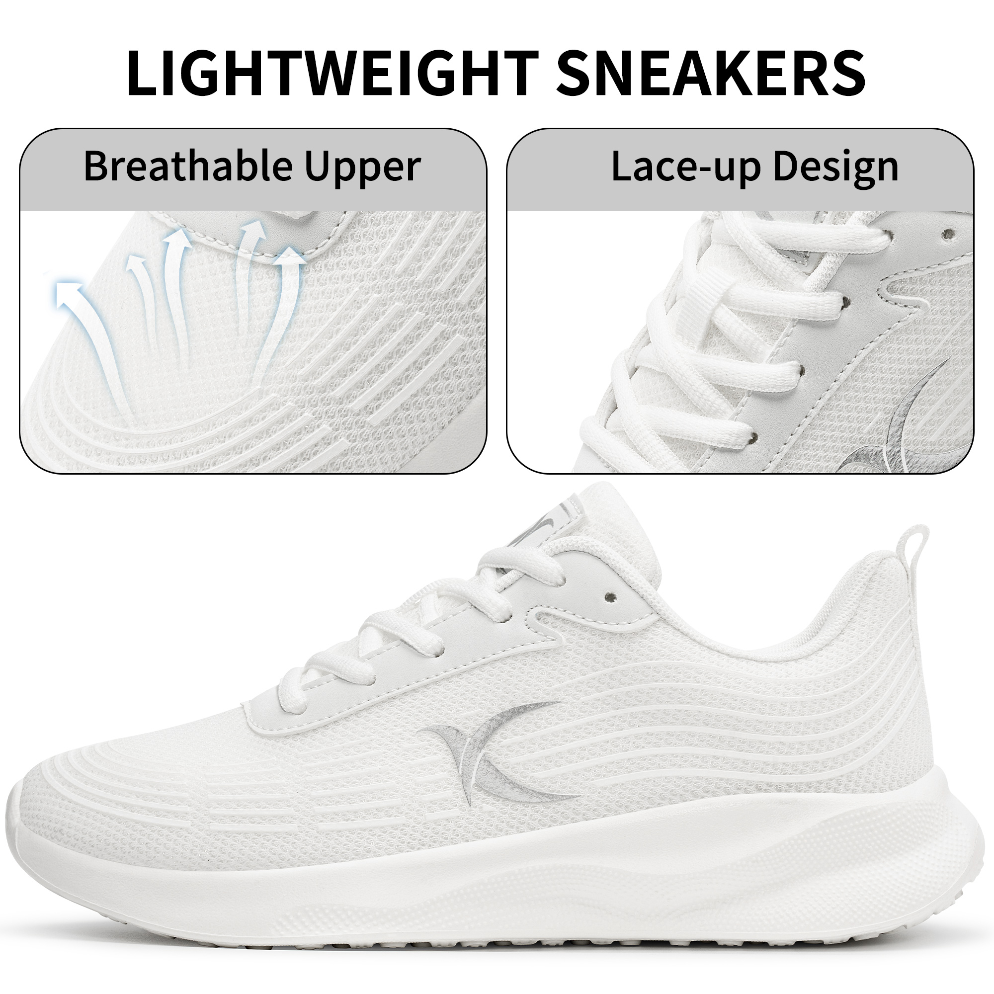 Ecetana Walking Shoes for Women Casual Sneakers Breathable Athletic Tennis Sneakers