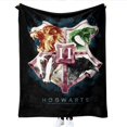 thumbnail image 5 of Manta de franela suave con estampado digital de Hogwarts, poliéster, 300 g, 5 of 5