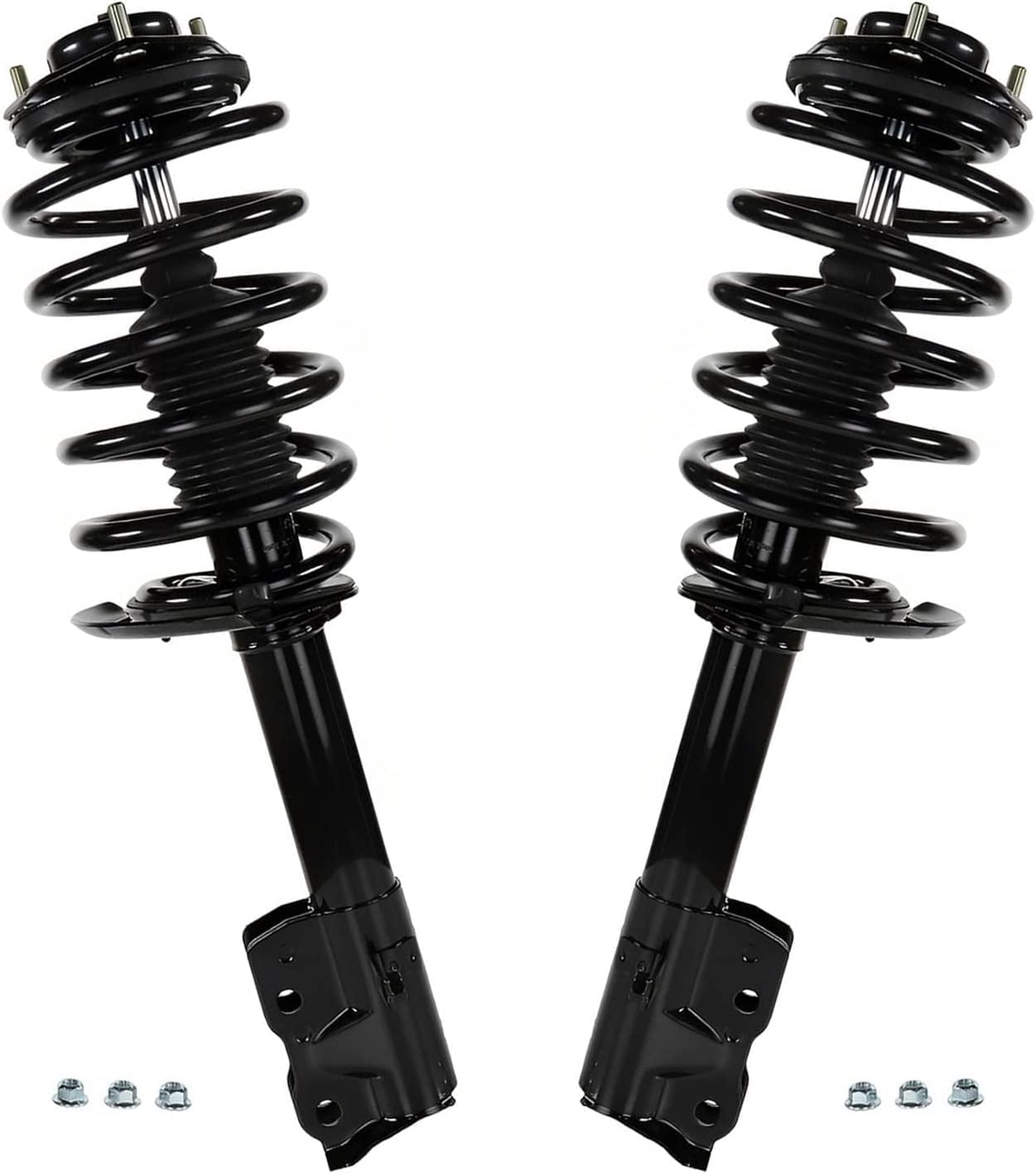 Detroit Axle - Front Struts & Coil Springs Sway Bar Links Outer Inner Tie Rods Boots Replacement for 2012-2017 Jeep Patriot Compass - 10pc Set