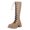 Khaki, variant on Khaki Women'S Tall Riding Boots High Top Long Shaft Thick Sole Straps Fashionable Casual Comfortable Knee High Boots For Women 2.07 Lb