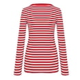 thumbnail image 4 of Womens Tops 2026 ’S Long Sleeve Striped T Shirt Soft Casual Crewneck Top Basic Tee Casual Blouses, 4 of 6