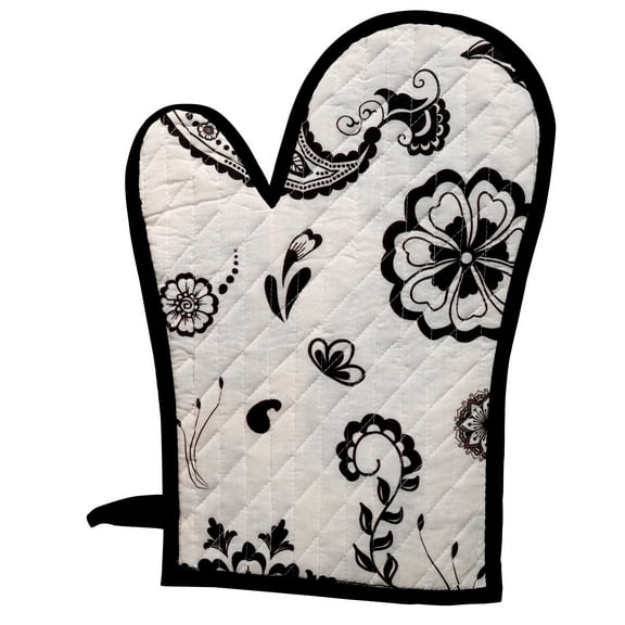 Sapphire-Web Heat Resistant Oven Mitts Extra Long Kitchen Gloves For Cooking Cotton Linen Non-Slip Oven Mitts