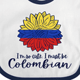 thumbnail image 4 of Inktastic I'm So Cute, I Must Be Colombian Sunflower Boys or Girls Baby Bib, 4 of 4
