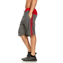 DEVOPS 3 Pack Men's Compression Shorts Underwear With Pocket (X-Large,  Black/Charcoal/Red)