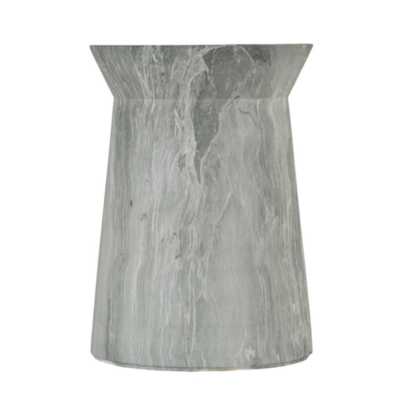 BOFANG Faux Marble Outdoor Side Table - 18in Round MGO Accent Table for Patio Garden