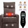 thumbnail image 4 of Trustyue Rocker Recliner Chair with Heat Massage - Manual Swivel Recliner for Living Room and Bedroom, 8 Vibration Points, Lumbar Heat, Glider Rocking Chair for Adults (Brown), 4 of 10