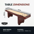 thumbnail image 2 of Hathaway Challenger 12-Foot Shuffleboard Table with Dark Cherry Finish, 2 of 7