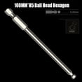 thumbnail image 1 of Lefu 1pc Ball End Hex Screwdriver Bit Metric Hex Bit 100mm Long Magnetic Driver Bit, 1 of 8