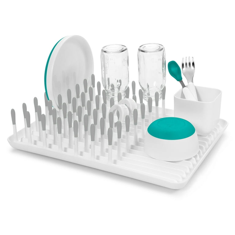 OXO Tot Cleaning Essentials Set for Bottles & Cups NEW drying rack, brush,  stand