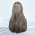 thumbnail image 4 of Natural Mix Colors Gradient Long Curly Synthetic Wig Full Wig Front Wig, 4 of 5