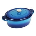 thumbnail image 1 of HENCKELS Cast Iron 4.4 L Cast Iron Oval French Oven, Blue, 1 of 2