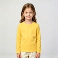 thumbnail image 2 of Girls Long Sleeve T Shirt Kids Crew Neck Basic Tee Regular Fit School Fall Winter Layering Casual Top, 2 of 5