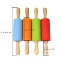 thumbnail image 3 of Mini Silicone Rolling Pin, Small Dough Roller with Wood Handle, Non-stick Rolling Pins with Handle, for Craft Kitchen Dough Cookie Pastry Fondant Cake, 1 Pcs, 8.86 Inches, 3 of 7