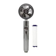 thumbnail image 1 of Generic Handheld Shower Head with Turbo Fan ON/Off Pause Switch Cotton Filter Water Saving High Pressure Showerhead G1/2 360 Degrees Rotating Bathroom Shower Head Bath Handheld Shower Head Replacement, 1 of 6