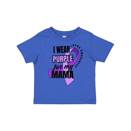 

Inktastic I Wear Purple for My Mama Lupus Awareness Gift Toddler Boy or Toddler Girl T-Shirt