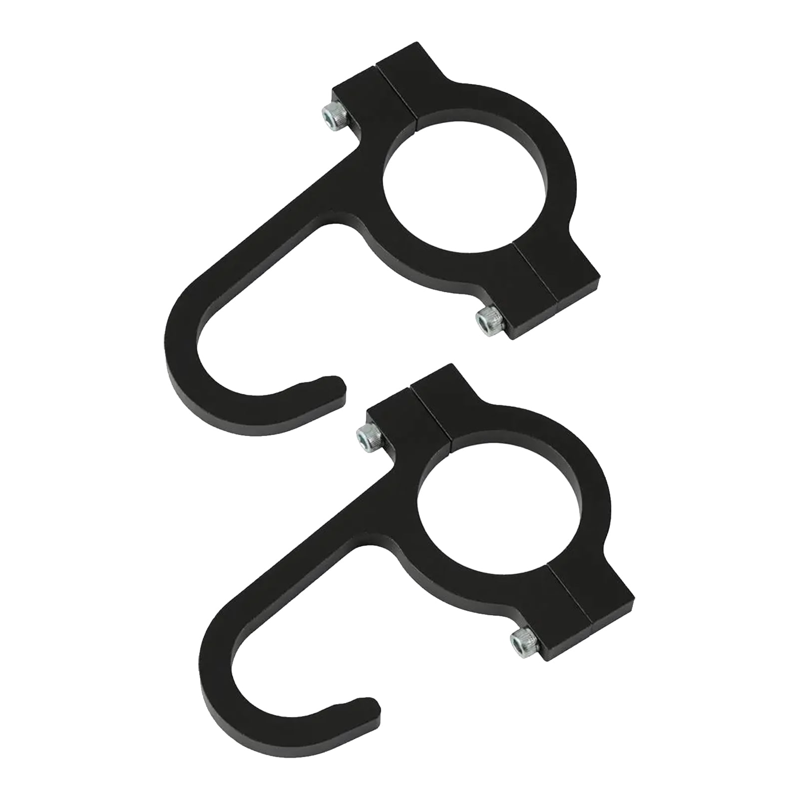 Helmet and Steering Wheel Hooks, Black 2 Pack