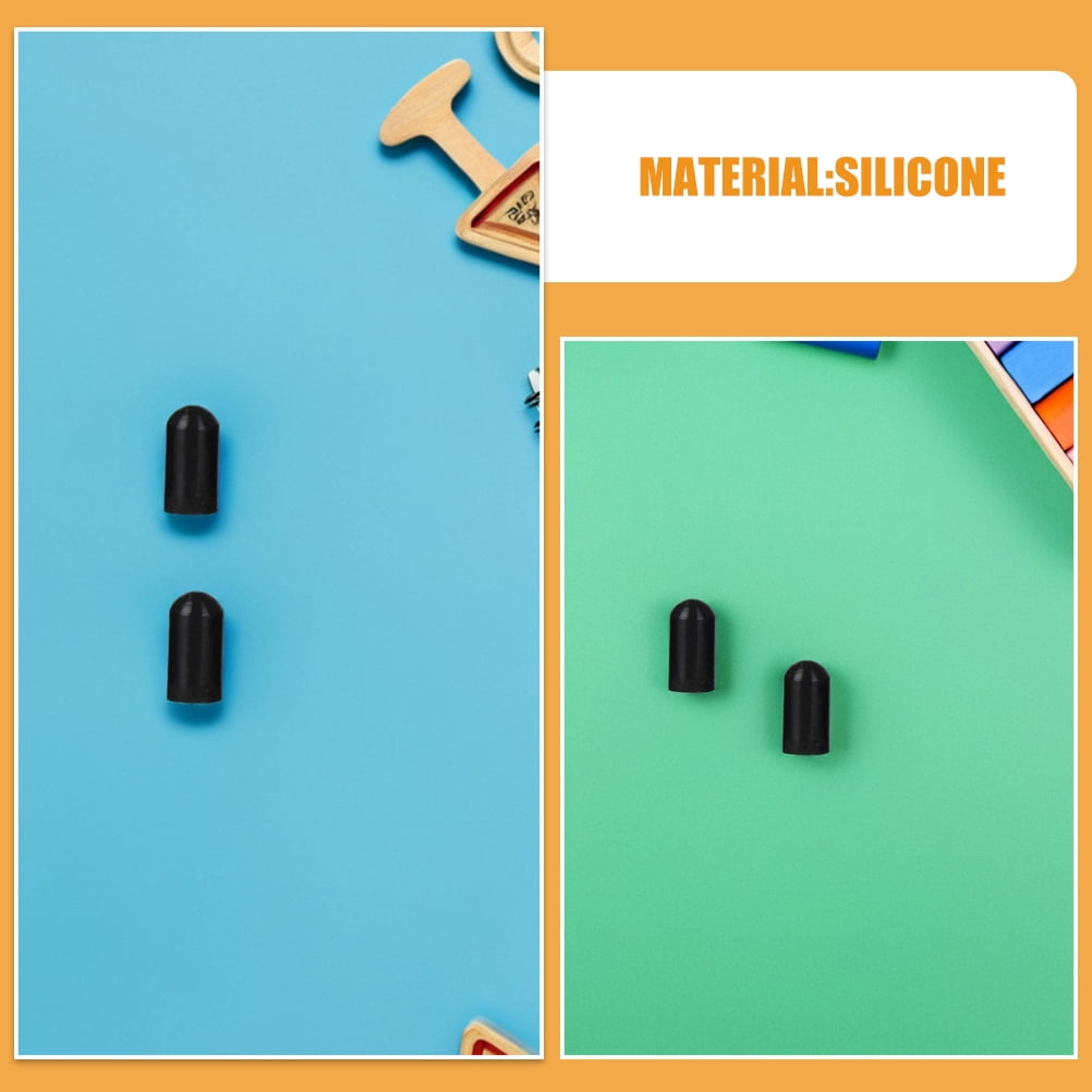 Masteelf 30 Pcs Black Drumstick Silent Tip Dampeners for Noise Reduction Accessories