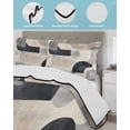 thumbnail image 4 of Modern Grey Beige King Size Down Alternative Comforter, Lightweight Comforter Quilt Bedding Set with Pillow Shams Abstract Geometric Textured All Seasons Bed Comforter Duvet Insert 96"x106", 4 of 7