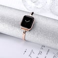 thumbnail image 2 of Stylish Bands Compatible with Apple Watch Band 38mm 40mm 41mm 42mm 44mm 45mm 49mm Iwatch SE Series 8/7/6/5/4/3/2/1 Women Dressy Jewelry Stainless Steel Accessories Wristband Strap, Copper, 2 of 9