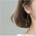 thumbnail image 3 of Solid 925 Sterling Silver Tassel Chain Dangle Earrings for Women Teens Long Dangle Drop Earrings Minimalist, 3 of 13