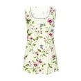 thumbnail image 6 of Yghzkop Womens Tank Tops Loose Fit Pleated Print Blouse Round Neck Sleeveless Tunic Top Summer Casual Park Essentials Lightweight Quick-Dry T-shirts Street Style Camisole, 6 of 6