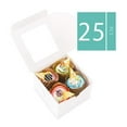 Count Boxes PKGSMART Bulk Packaging 25 Count White Cardboard Bakery Boxes with ...