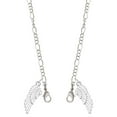 thumbnail image 1 of Silvertone Large White Enamel Angel Wing Silvertone Face Mask Necklace, 1 of 2