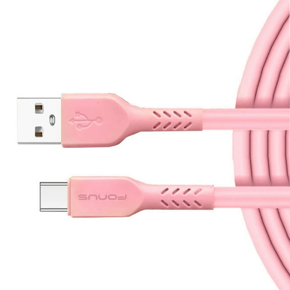 Pink 10ft Long USB-C Cable for Samsung Galaxy A55/A35/A25 5G - Charger Cord Power Wire Type-C Fast Charge Sync